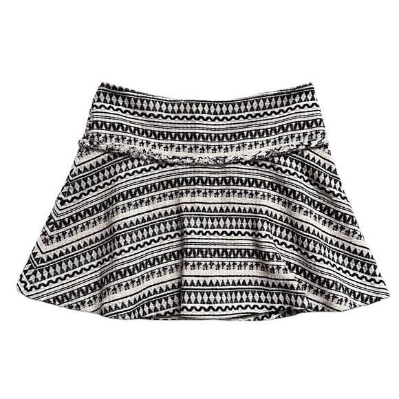 Banana Republic Dresses & Skirts - LAST CALL SALE! Banana Republic Jacquard Cream Black Print Mini Skirt A-Line 12
